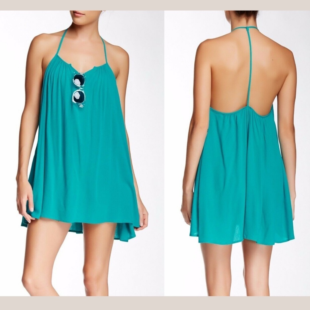 NWT L*Space L Space Drifter‎ Tunic Tank Cover-up Peacock Teal [SZ Medium ]